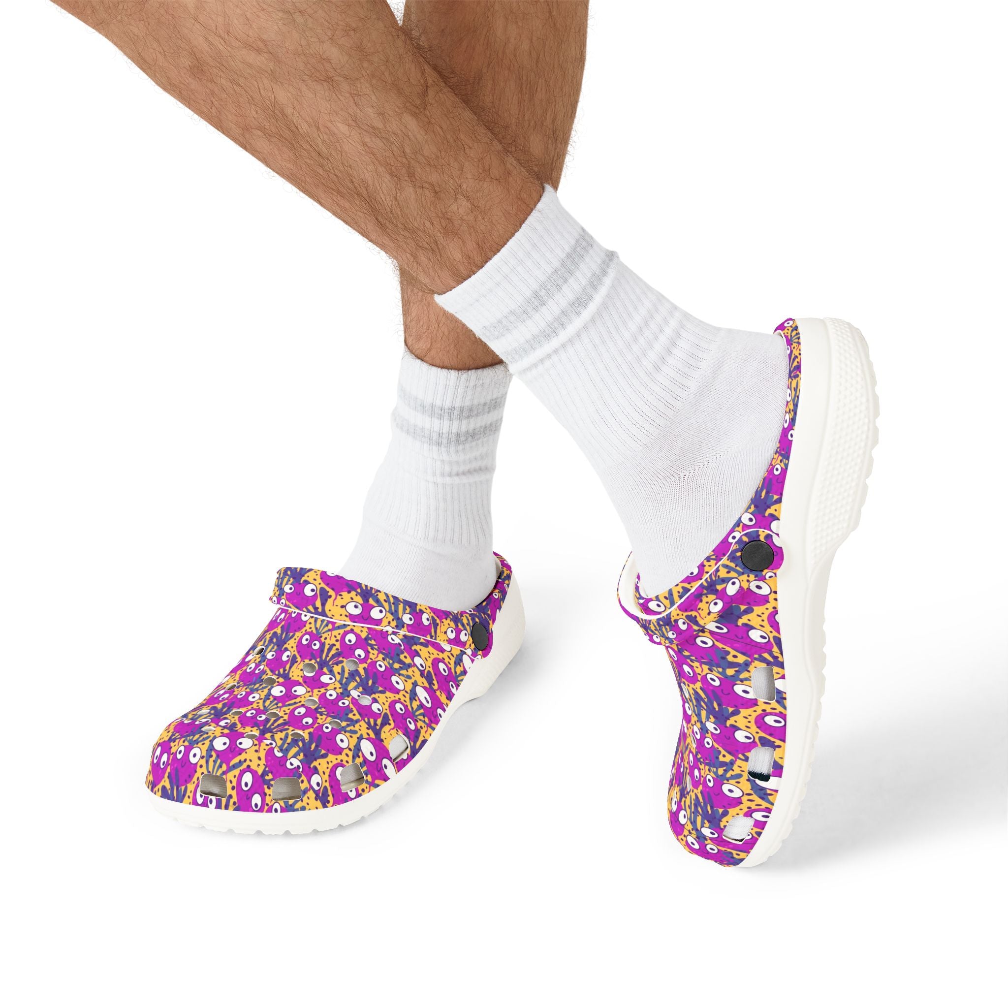 Colorful Patterned EVA Foam Crocs, Fun Slides, Garden Footwear, Summer Clogs, Unique Comfort Shoes