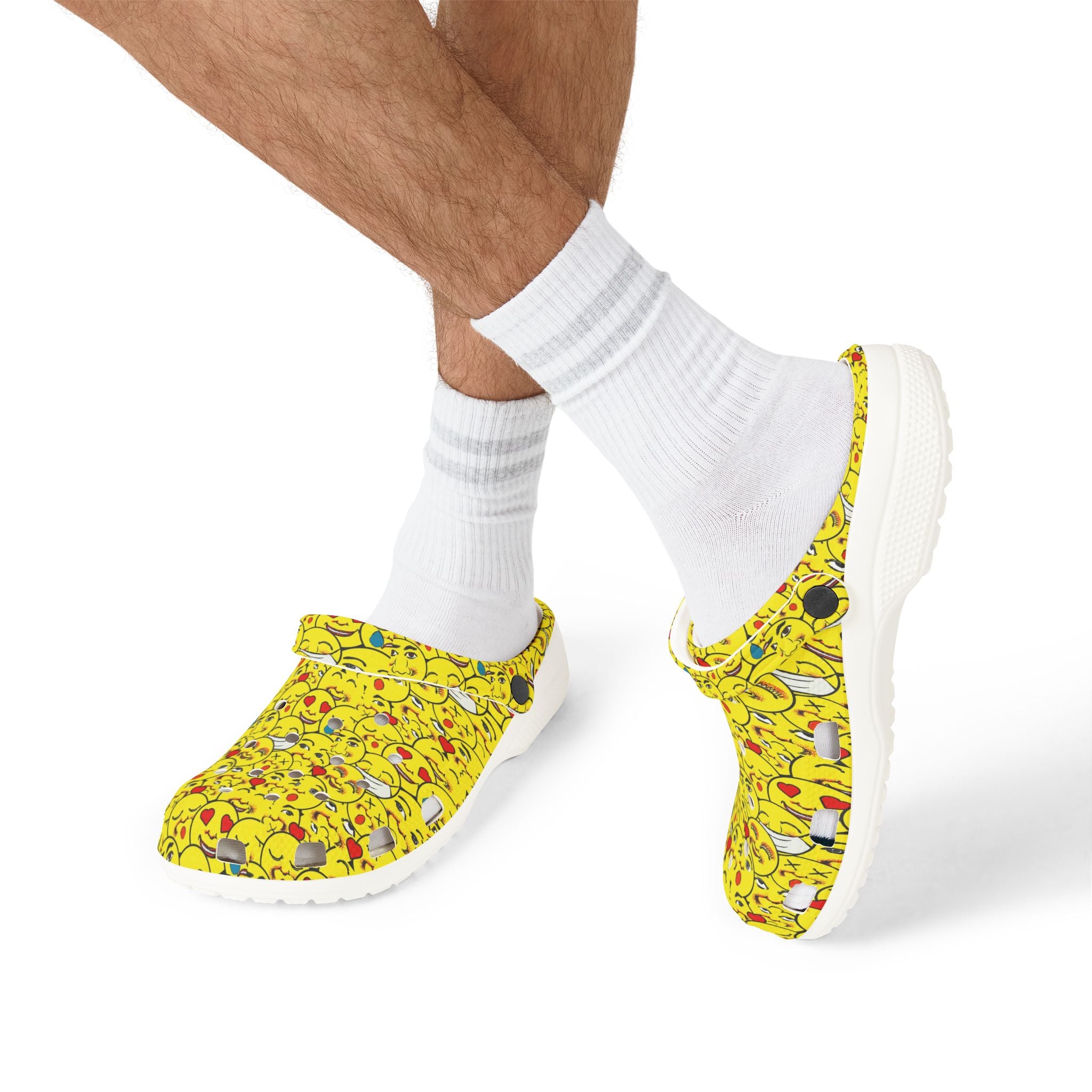 Playful Emoji Clogs - Fun, Comfortable Footwear for Kids & Adults, Great for Casual Wear, Gardening, Parties, and Gifts