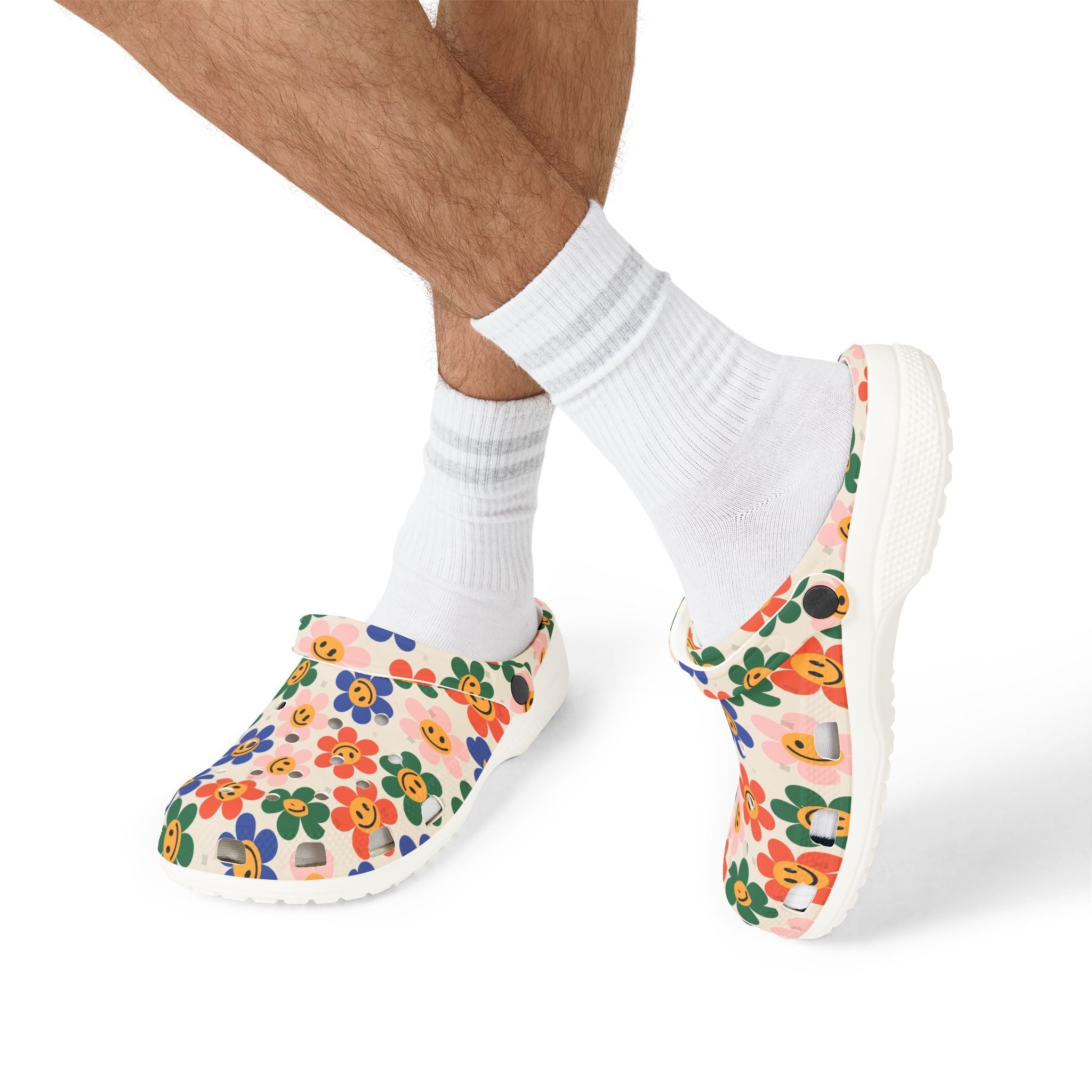 Floral Print EVA Foam Clogs, Comfortable Garden Footwear, Summer Slip-Ons, Perfect for Home, Outdoor, Beach, and Gifting