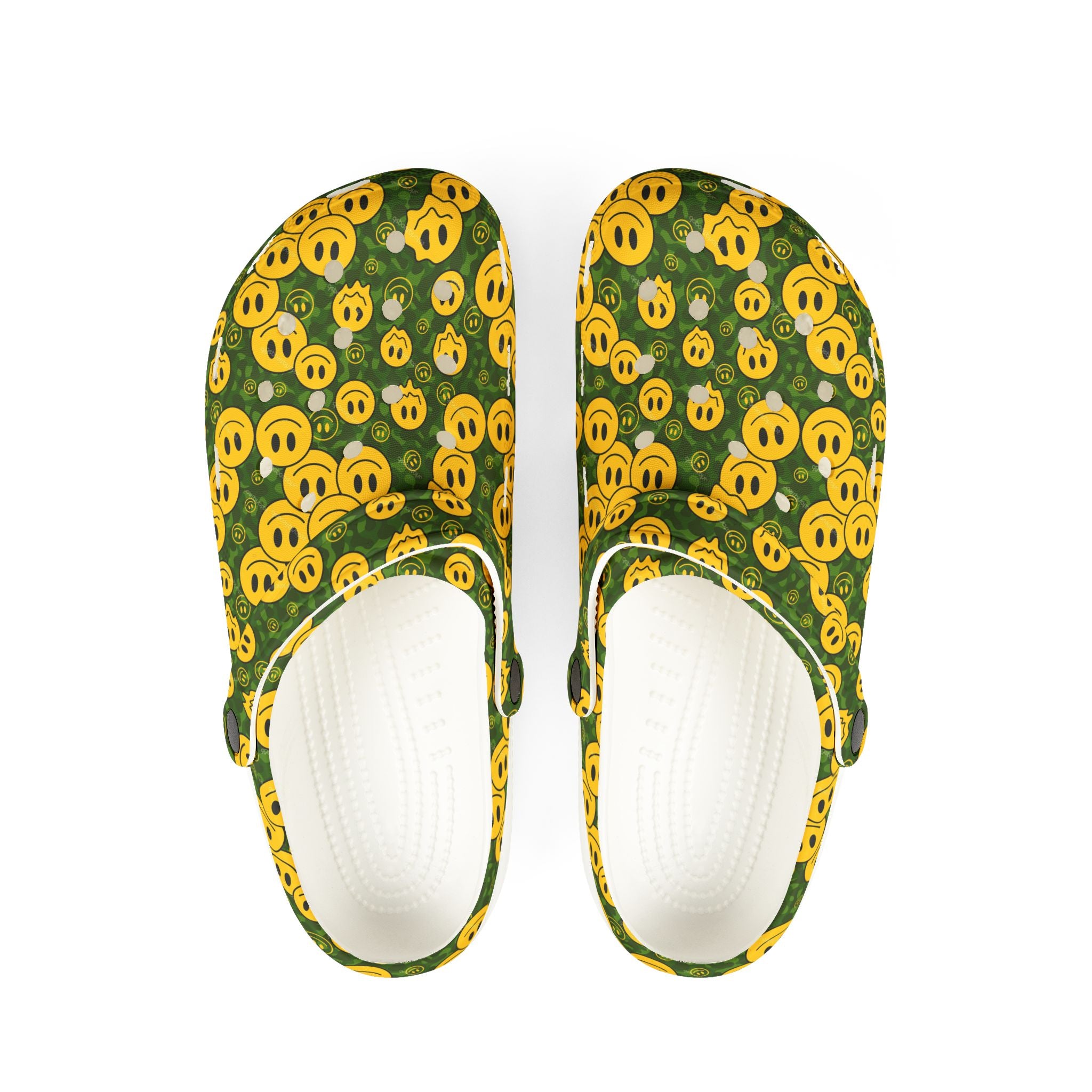 Happy Face EVA Foam Clogs - Fun, Lightweight Footwear, Perfect for Gardening, Beach Days, or Casual Outings, Great Gift Idea