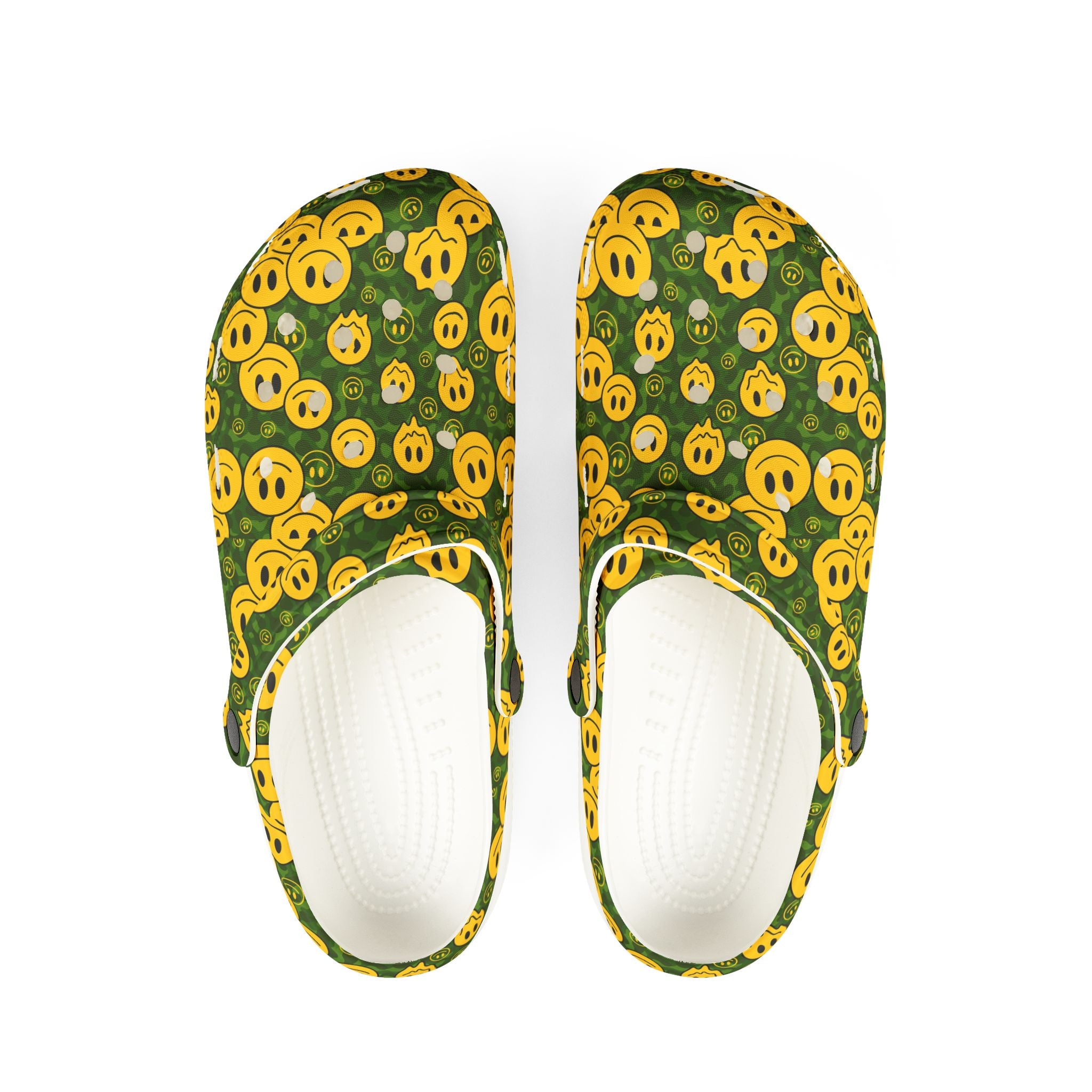 Smiley Face EVA Foam Shoes, Fun Garden Clogs, Colorful Slip-On Footwear, Comfortable Outdoor Shoes, Gifts for Kids & Teens