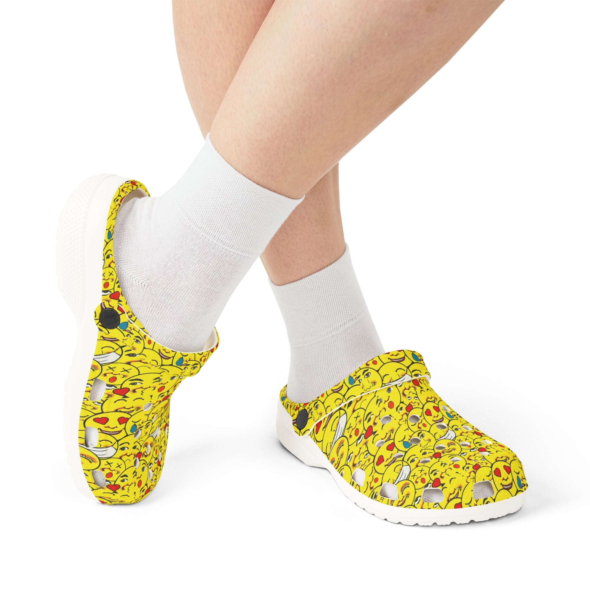 Playful Emoji Clogs - Fun, Comfortable Footwear for Kids & Adults, Great for Casual Wear, Gardening, Parties, and Gifts