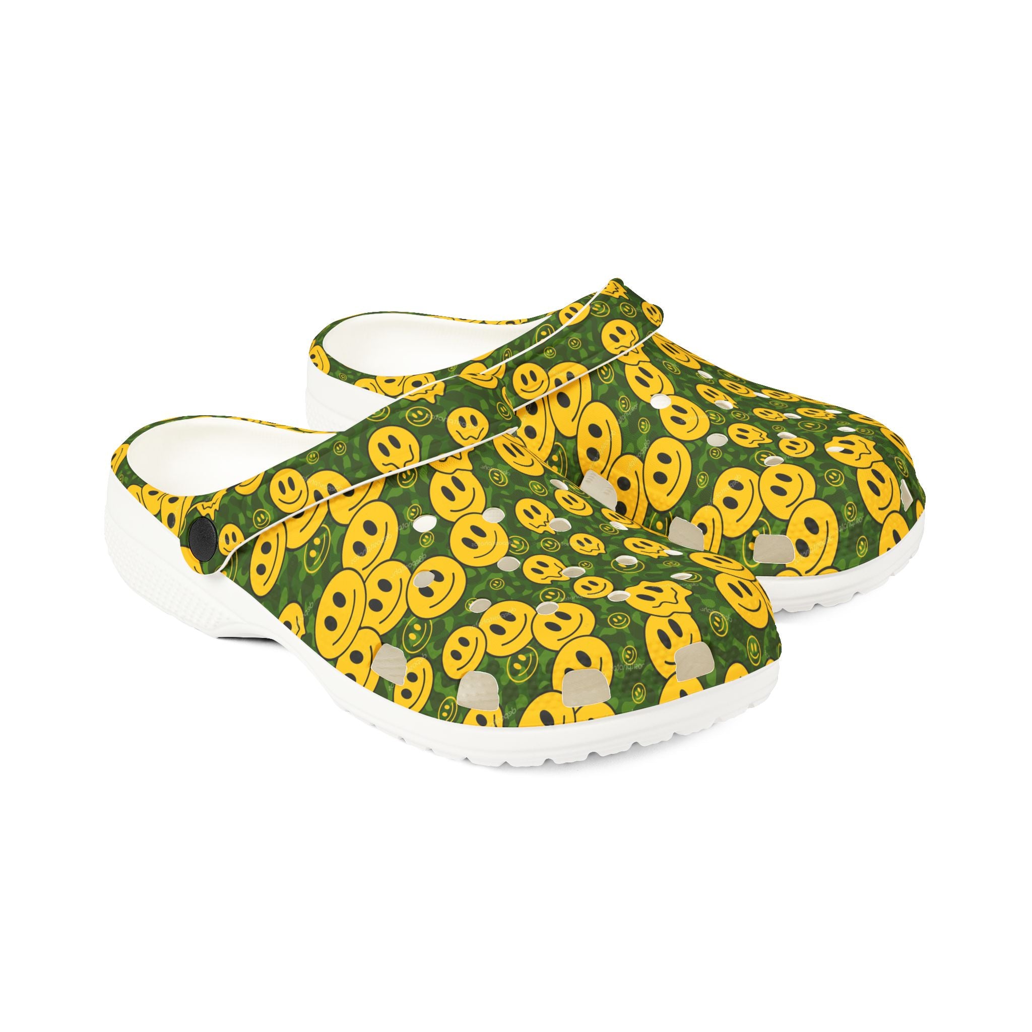 Happy Face EVA Foam Clogs - Fun, Lightweight Footwear, Perfect for Gardening, Beach Days, or Casual Outings, Great Gift Idea