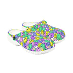 Colorful AOP EVA Foam Rubber Shoes, Fun Clogs, Happy Face Footwear, Bright Slip-Ons, Perfect for Summer Outings, Gifts for Teens