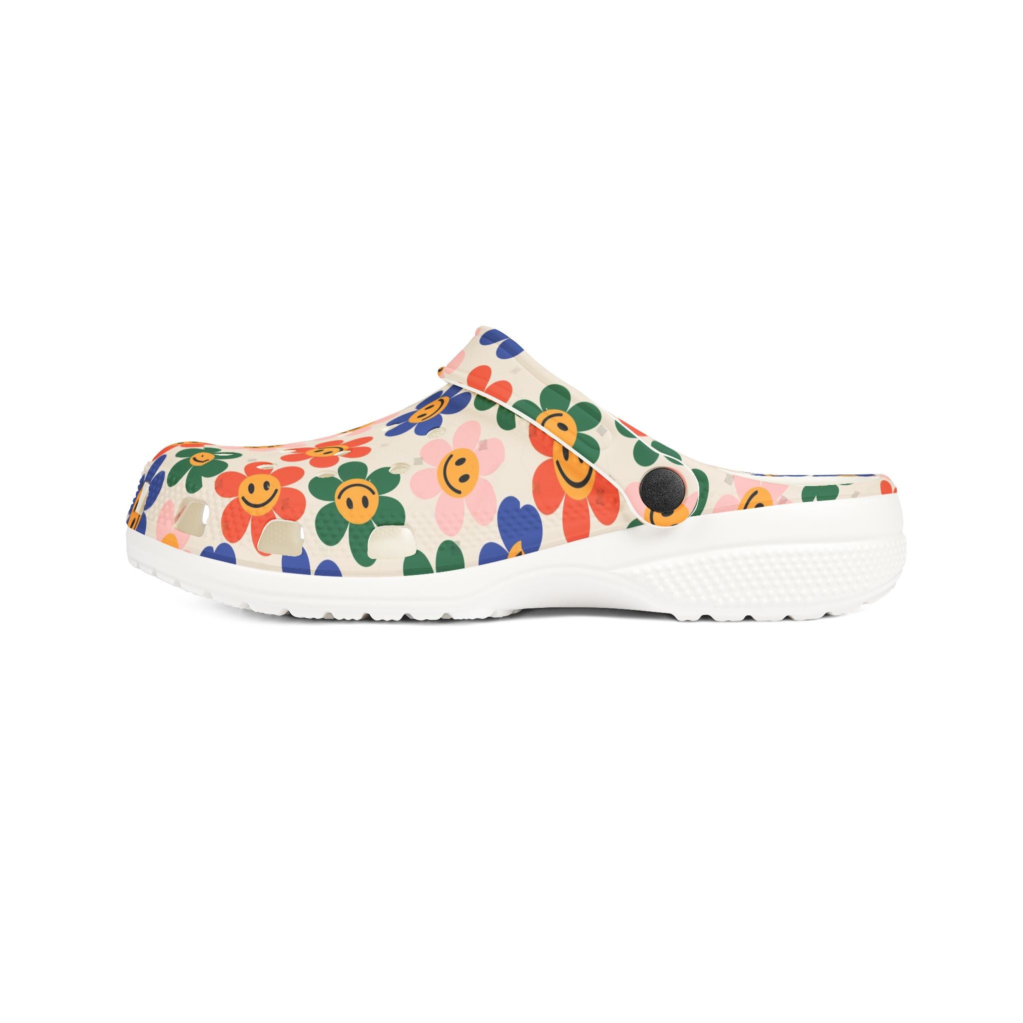 Floral Print EVA Foam Clogs, Comfortable Garden Footwear, Summer Slip-Ons, Perfect for Home, Outdoor, Beach, and Gifting