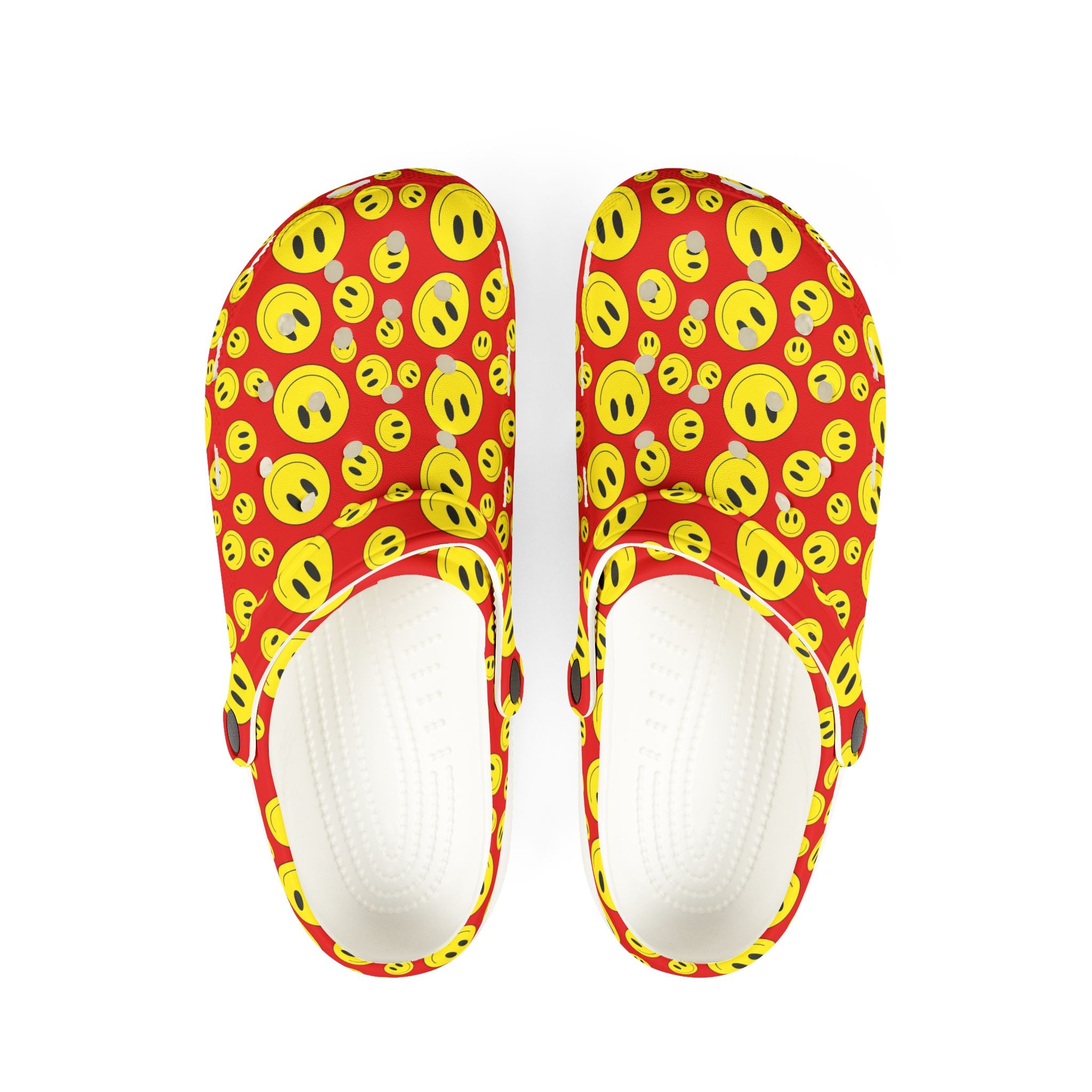 Fun Emoji Clogs - Colorful EVA Foam Shoes, Perfect for Casual Wear, Summer Outings, Festivals, Gift for Teens, Garden Slippers