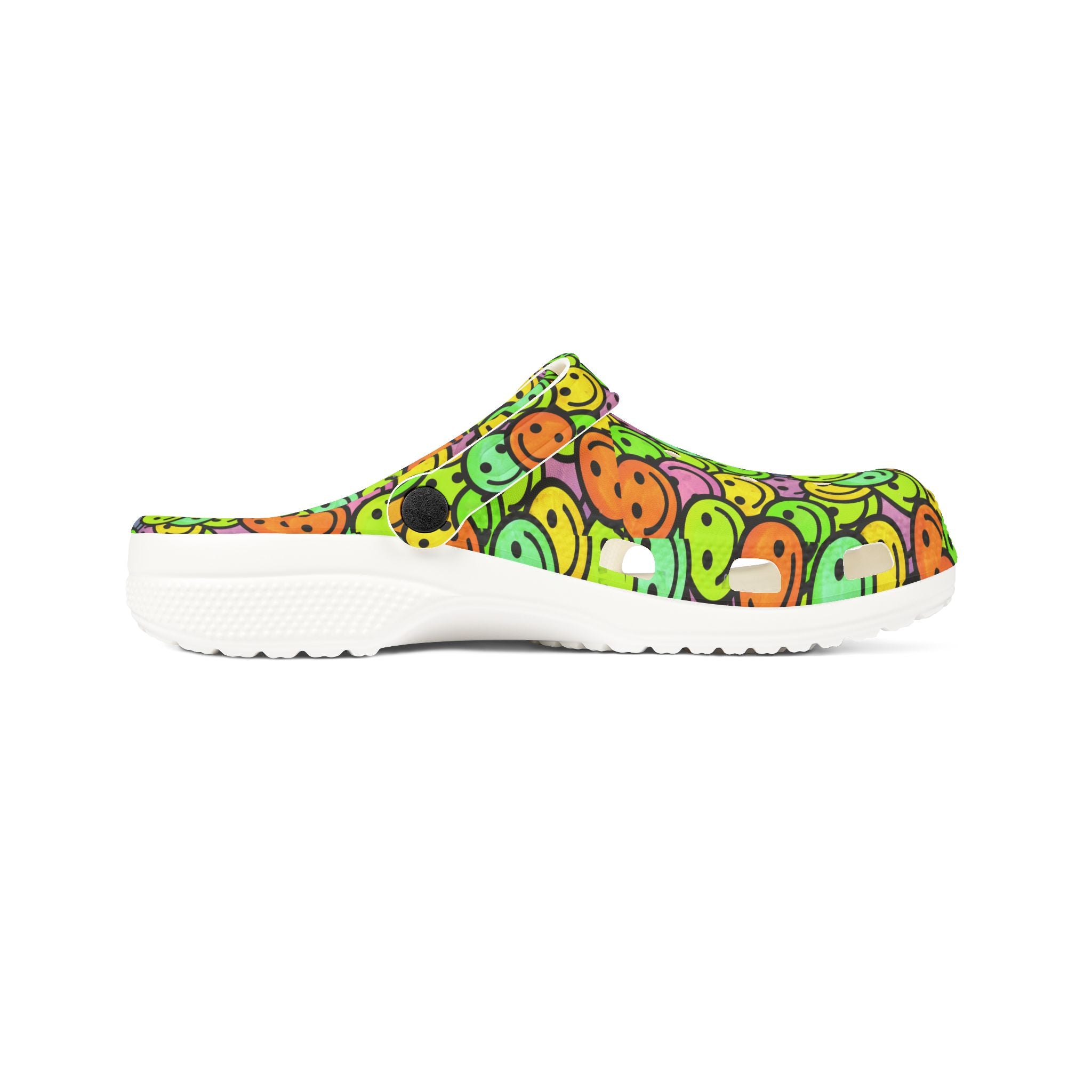 Colorful Smile Face Clogs - Fun Footwear for Every Occasion, Comfortable EVA Foam Shoes, Perfect for Home, Garden, and Parties
