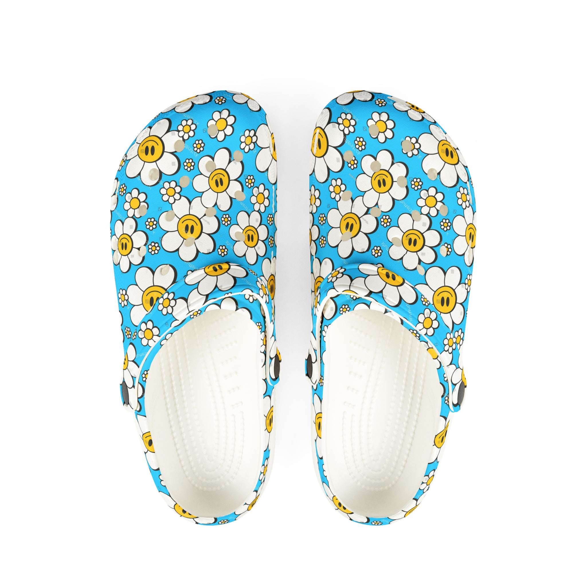 Cheerful Flower Pattern EVA Foam Shoes, Comfortable Garden Clogs, Lightweight Summer Footwear, Fun Outdoor Slip-Ons, Gift for Flower Lovers