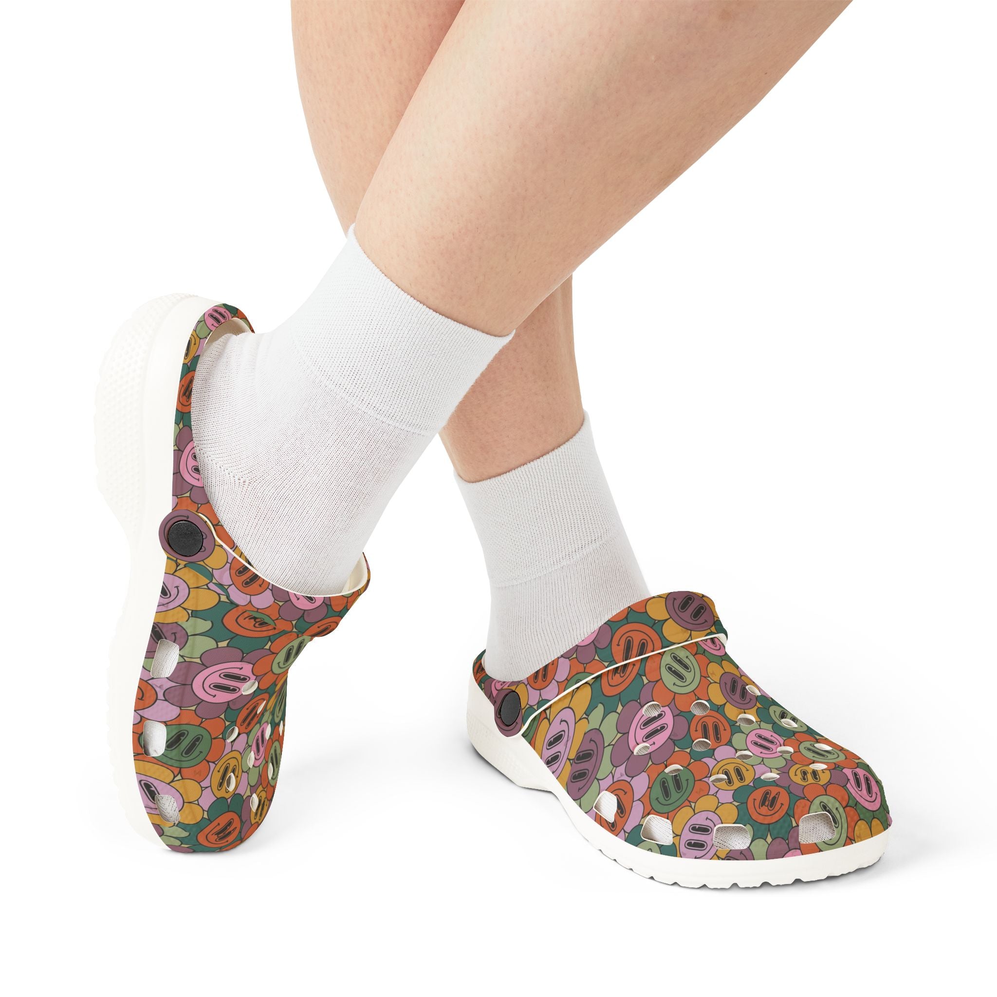 Colorful AOP EVA Foam Shoes for Comfort, Fun Indoor Slippers, Unique Casual Footwear, Gift Idea for Friends, Cheerful Everyday Shoes