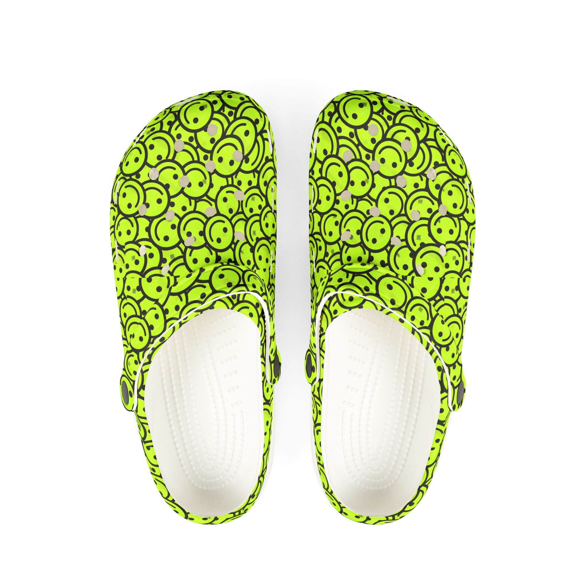 Cheerful Smiley Clogs - Fun EVA Foam Rubber Shoes for Summer, Garden, Beach, and Everyday Wear