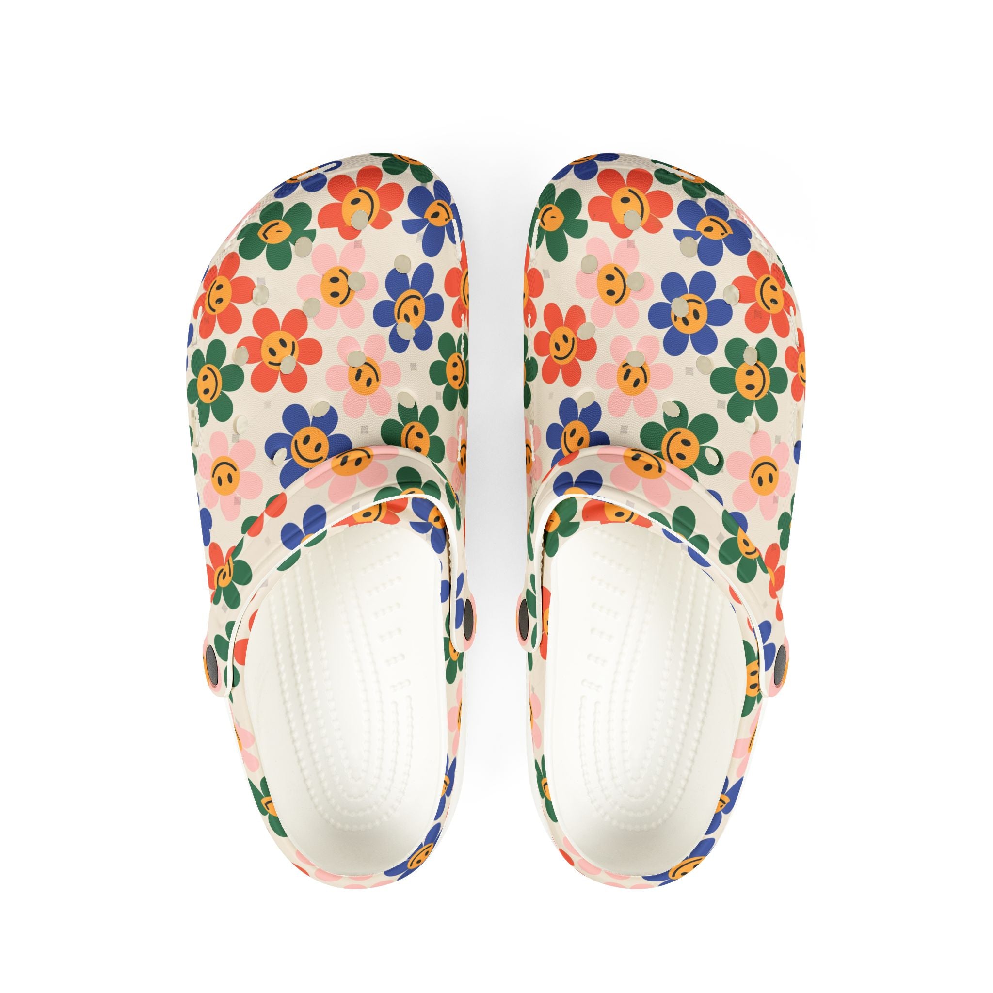 Floral Print EVA Foam Clogs, Comfortable Garden Footwear, Summer Slip-Ons, Perfect for Home, Outdoor, Beach, and Gifting
