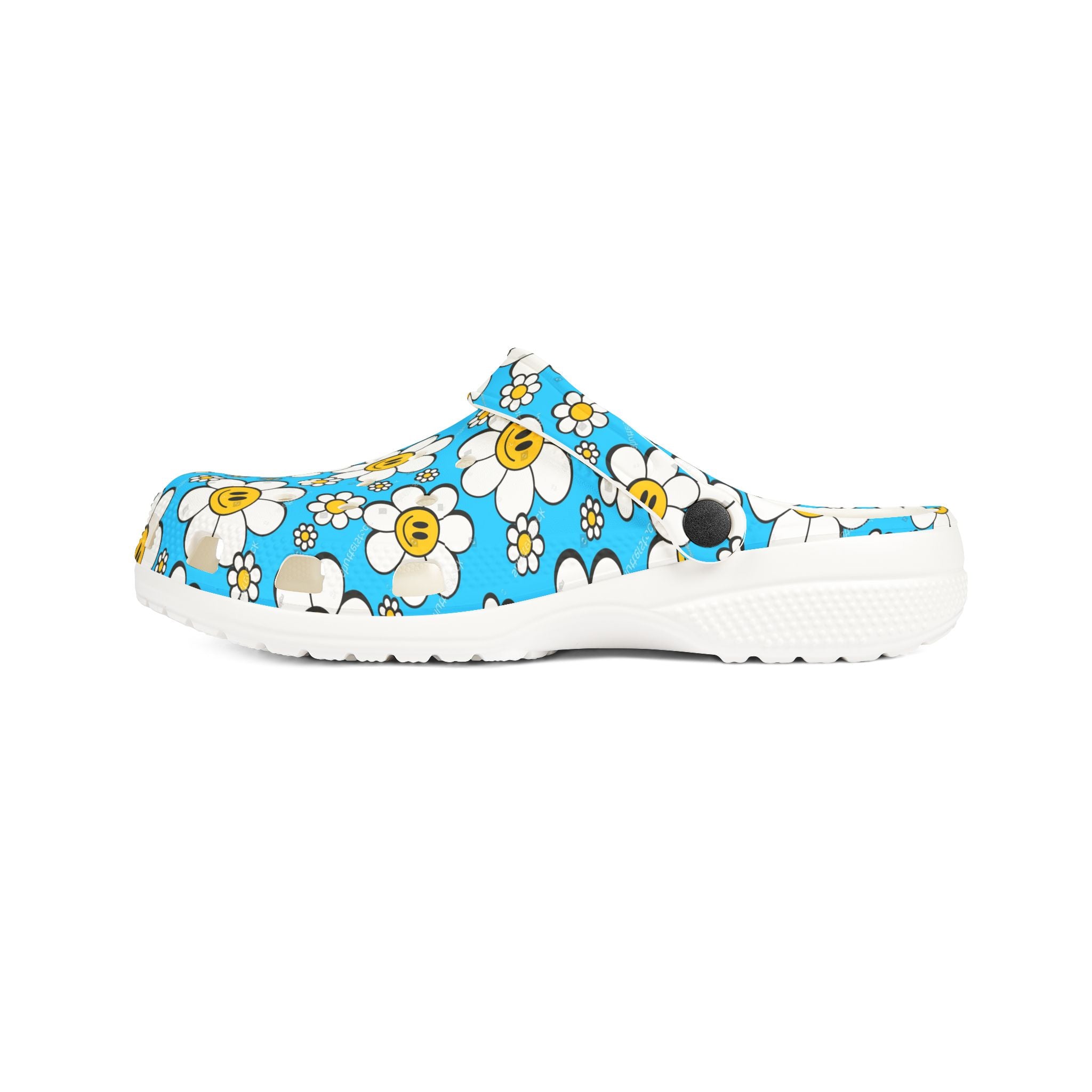 Cheerful Flower Pattern EVA Foam Shoes, Comfortable Garden Clogs, Lightweight Summer Footwear, Fun Outdoor Slip-Ons, Gift for Flower Lovers
