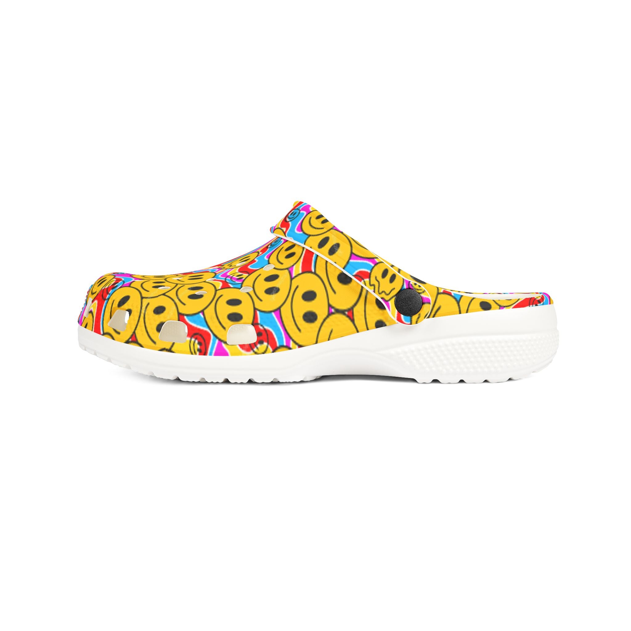 Colorful Smiley Foam Clogs - Fun, Comfy Footwear for All Occasions, Perfect Gift for Kids and Adults, Great for Summer, Parties, Casual Wear