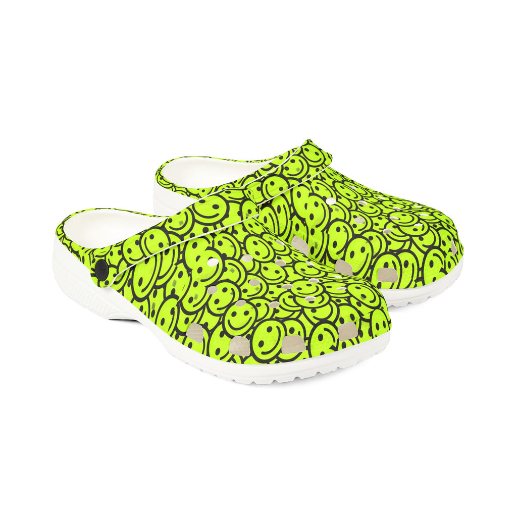 Cheerful Smiley Clogs - Fun EVA Foam Rubber Shoes for Summer, Garden, Beach, and Everyday Wear