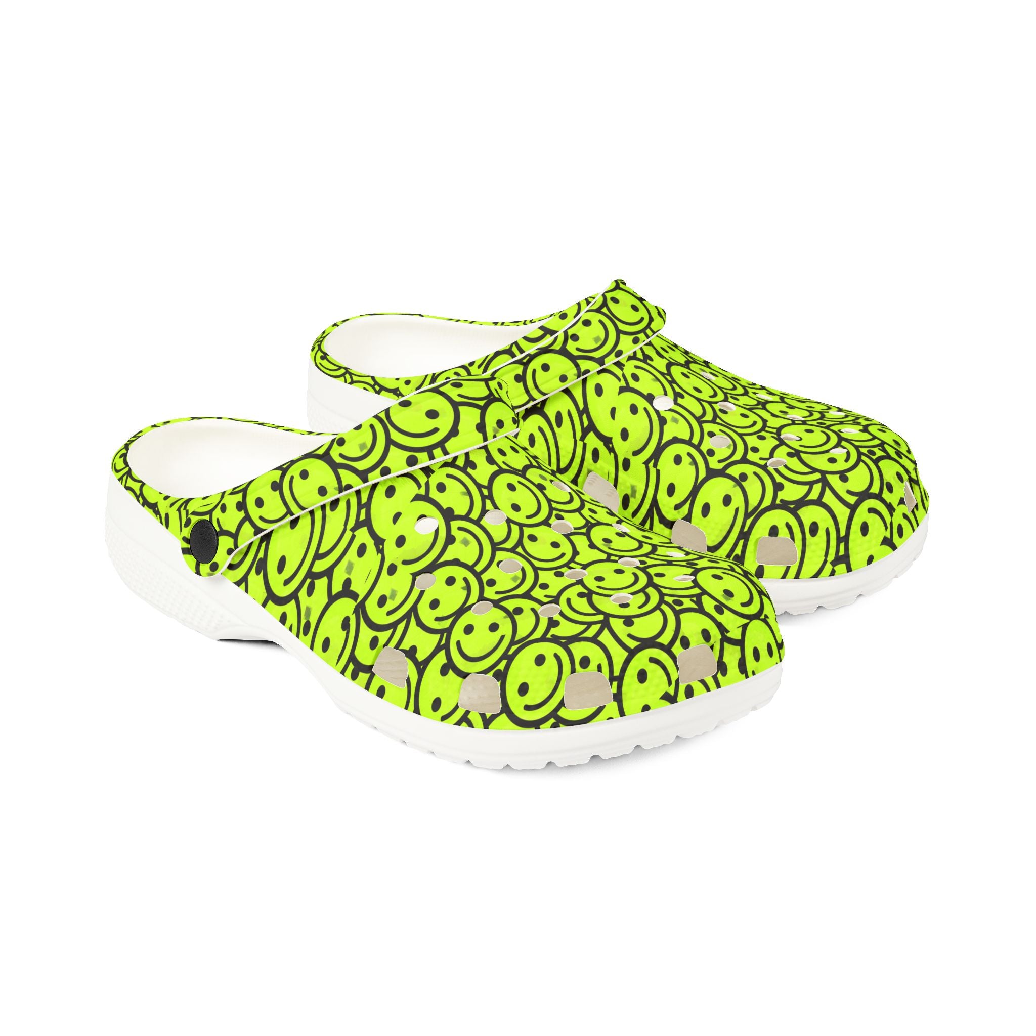Cheerful Smiley Clogs - Fun EVA Foam Rubber Shoes for Summer, Garden, Beach, and Everyday Wear