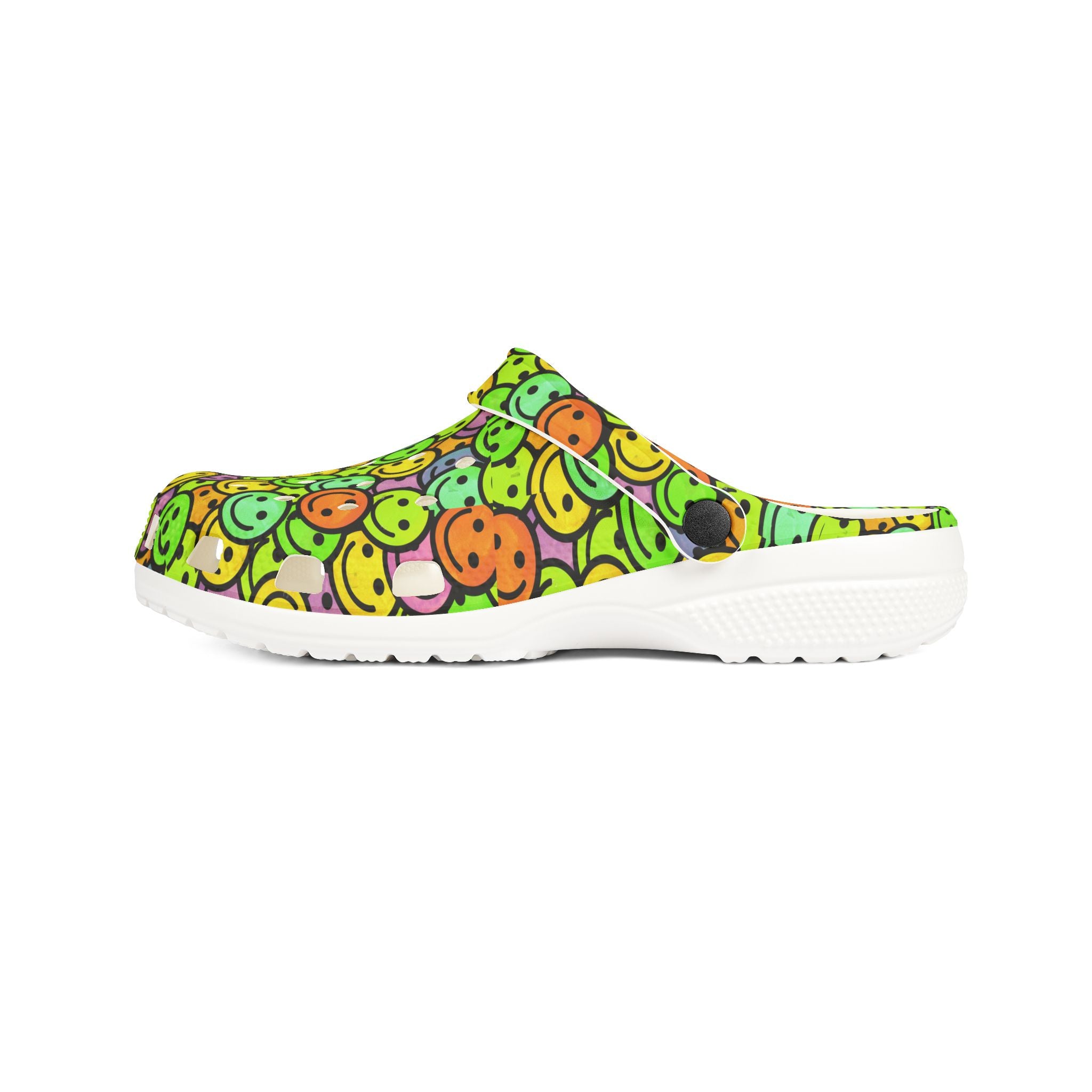 Colorful Smile Face Clogs - Fun Footwear for Every Occasion, Comfortable EVA Foam Shoes, Perfect for Home, Garden, and Parties