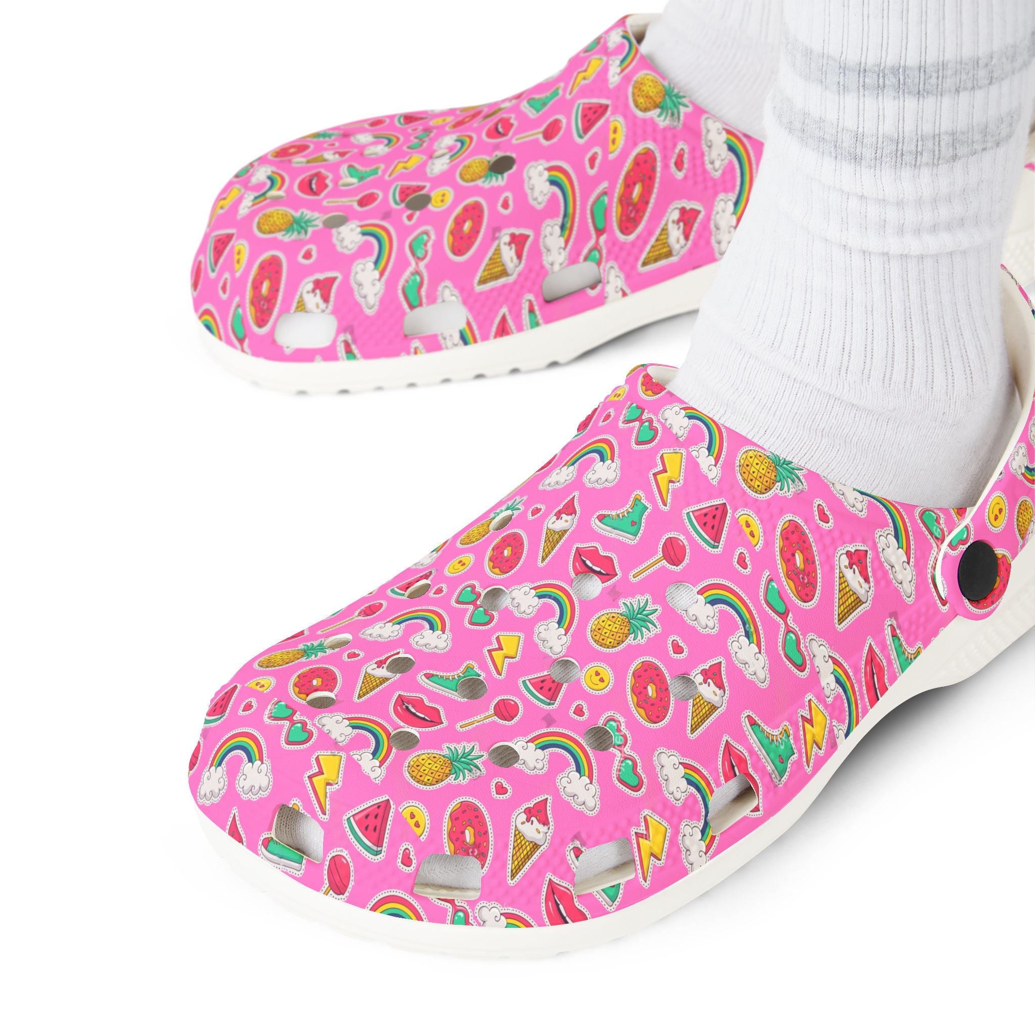 Fun Floral EVA Foam Clogs, Colorful Garden Shoes for Summer, Unique Comfort Footwear, Perfect Gift for Garden Lovers, Playful Design