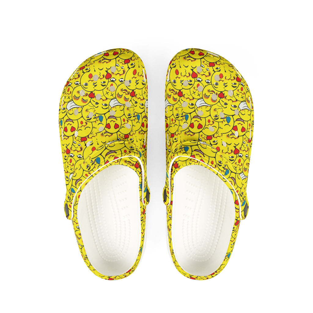 Playful Emoji Clogs - Fun, Comfortable Footwear for Kids & Adults, Great for Casual Wear, Gardening, Parties, and Gifts