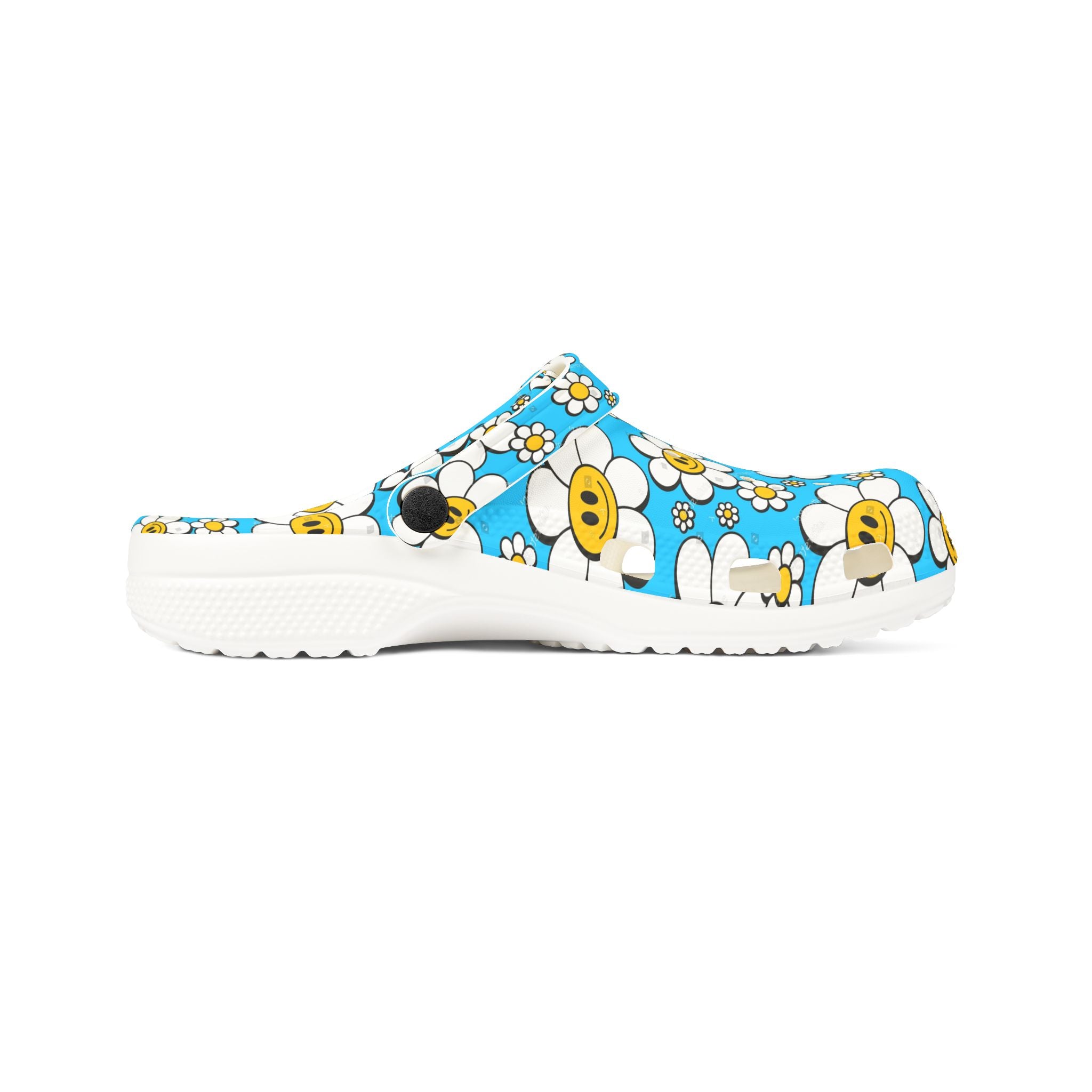 Cheerful Flower Pattern EVA Foam Shoes, Comfortable Garden Clogs, Lightweight Summer Footwear, Fun Outdoor Slip-Ons, Gift for Flower Lovers