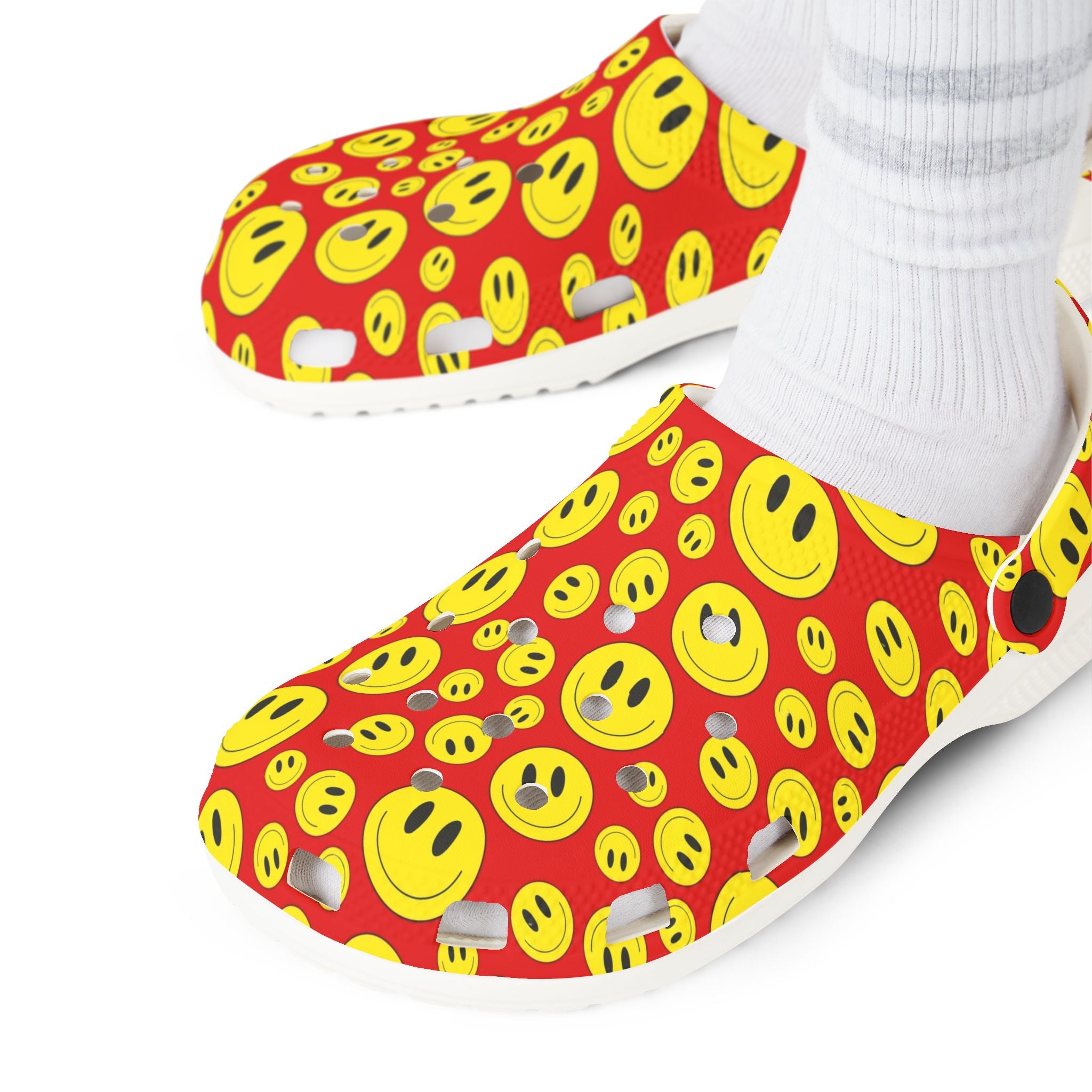 Fun Emoji Clogs - Colorful EVA Foam Shoes, Perfect for Casual Wear, Summer Outings, Festivals, Gift for Teens, Garden Slippers